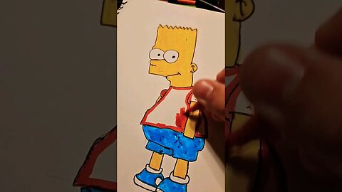 Bart Simpson Speed Draw || #shorts #art #simpsons #bart #drawing #shortsfeed #subscribe #draw #music