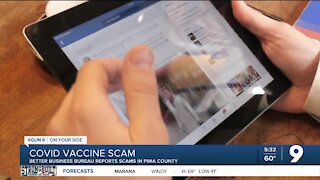 Better Business Bureau reports scams involving COVID-19 vaccine in Pima County