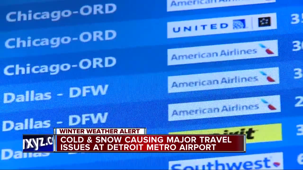 Flights canceled due to first winter storm of the season