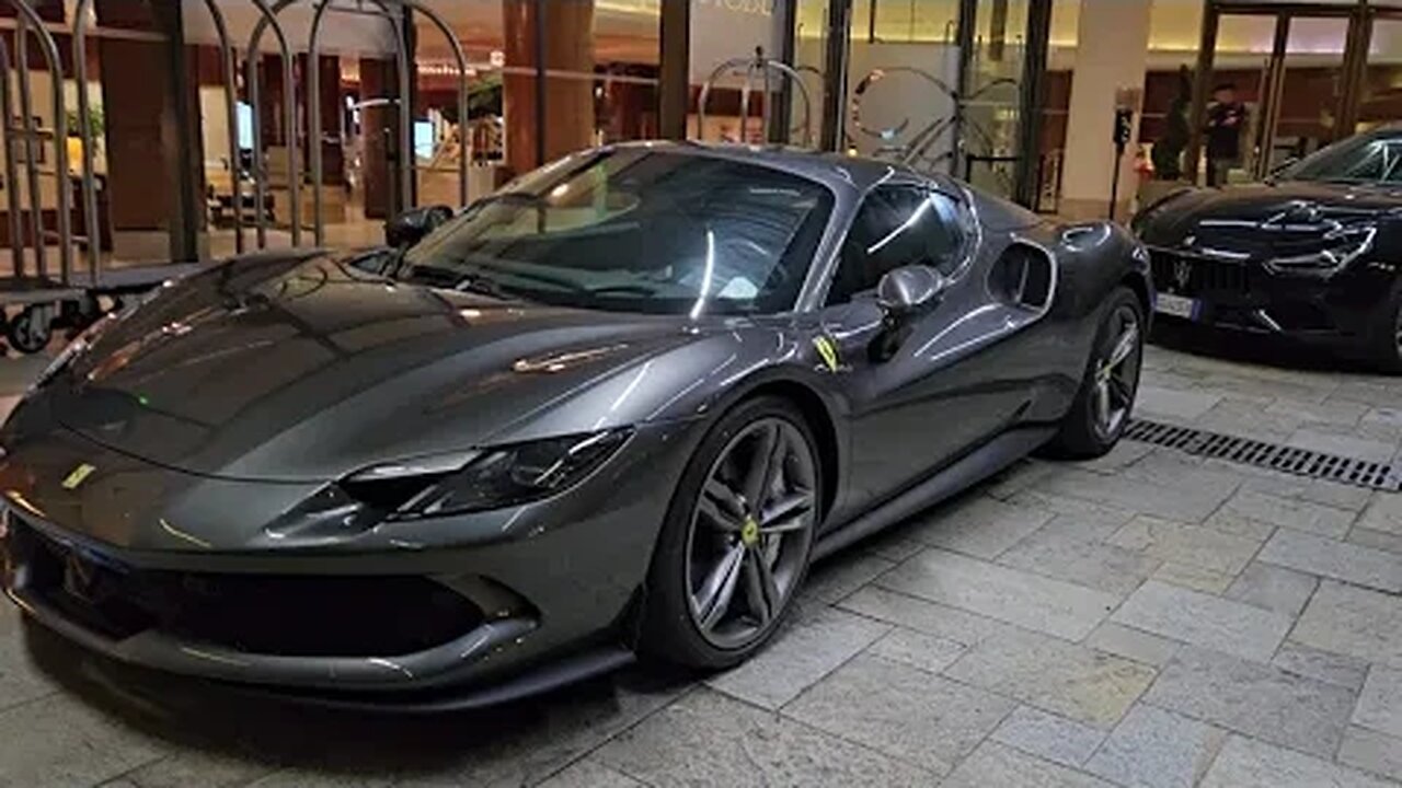 Ferrari 296 GTS looks good in the night? What grey colour is this? [4k]