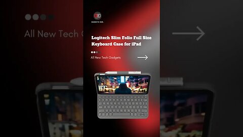 Logitech Slim Folio Full Size Keyboard Case for iPad #gadgets #coolgadgets #accessories #technology