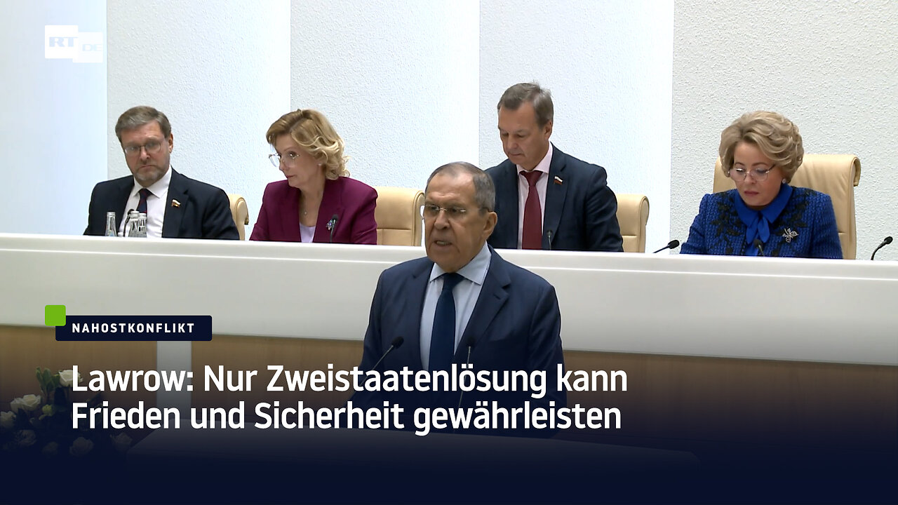 Lawrow: Nur Zweistaatenlösung kann Frieden und Sicherheit gewährleisten