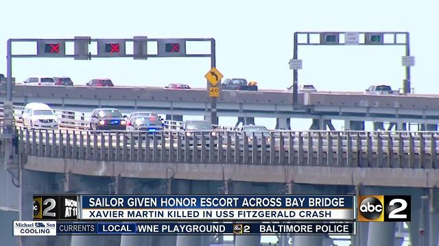 Fallen U.S. Navy Specialist receives honorary escort across Bay Bridge