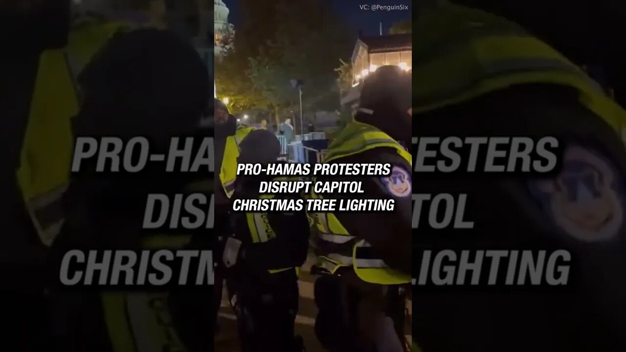 Violent Democrats Chanting Anti-Semitic Tropes Disrupt Capital Christmas Tree #short #Christmas