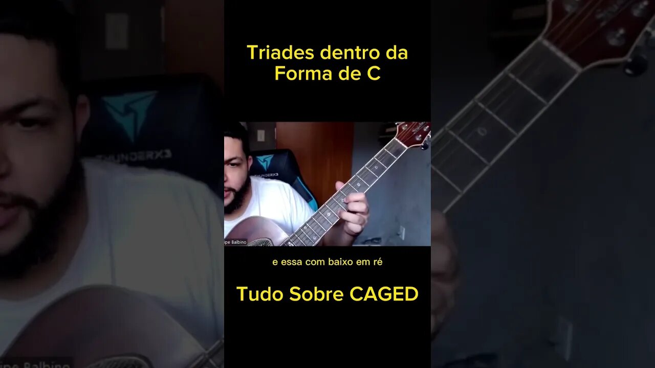 Triades dentro das formas do CAGED. #caged #guitarra #auladeguitarra #guitarrainiciante