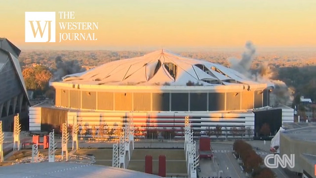 Video: Georgia Dome Goes Boom