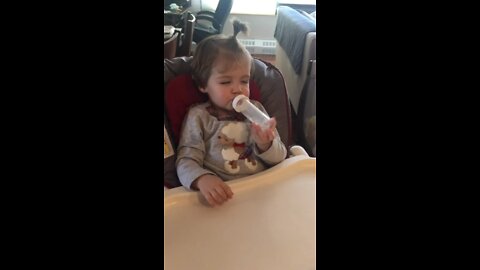 Funny toddler falling asleep!