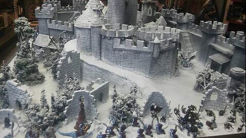 winter themed tabletop playing board