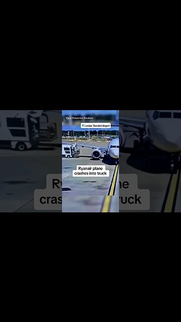 Ryanair plane crashes into truck