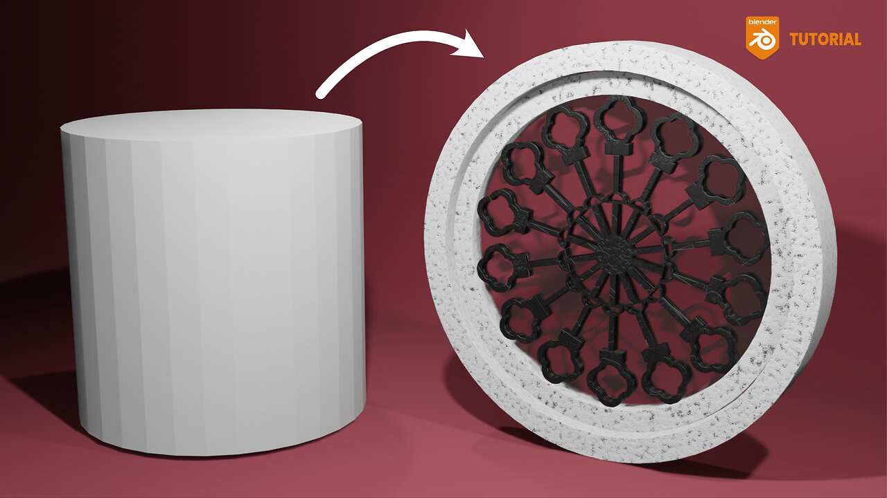 How to model and texture a rose window in Blender 3.4