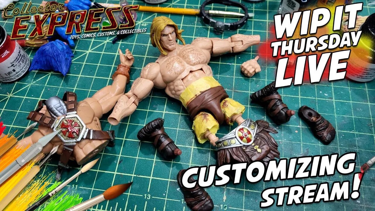 Customizing Action Figures - WIP IT Thursday Live - Episode #10 - Painting, Sculpting, and More!