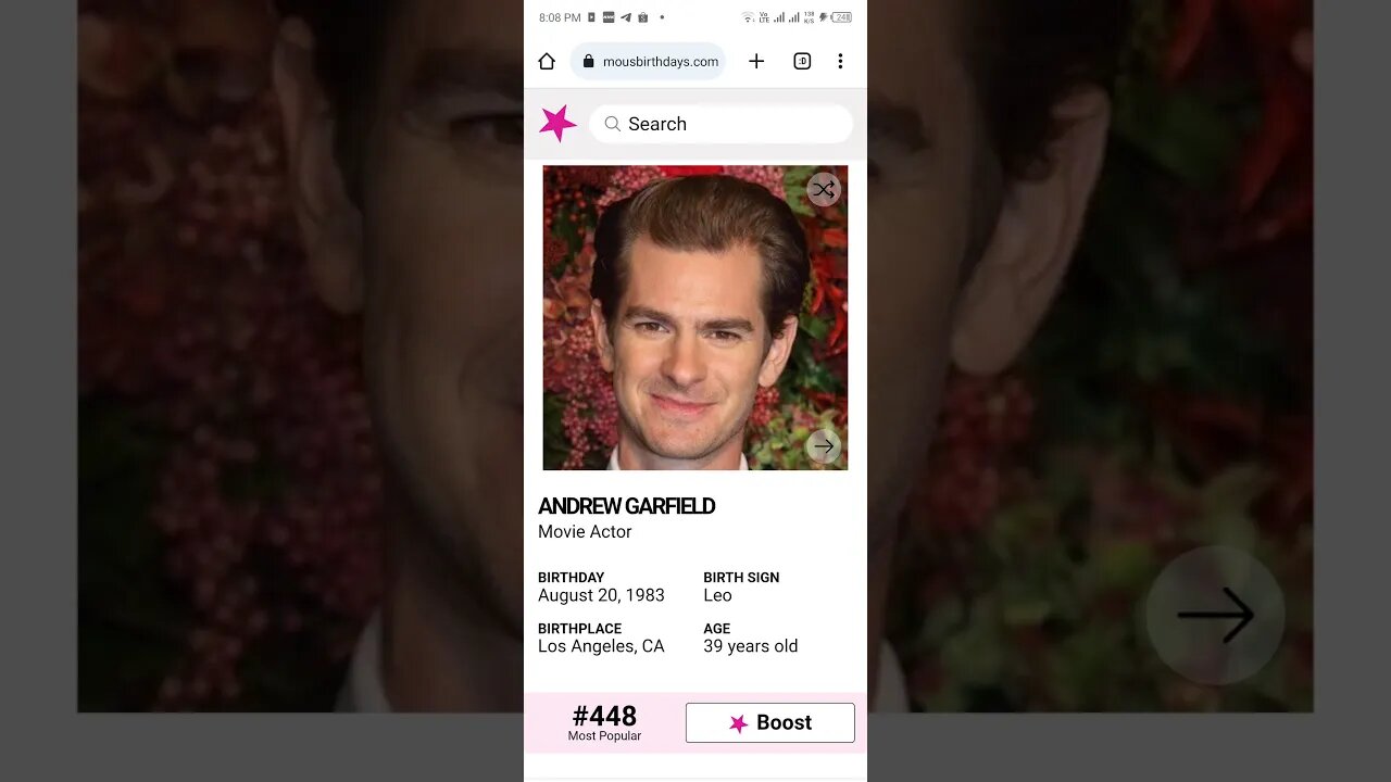 HAPPY 39 BIRTHDAY ANDREW GARFIELD