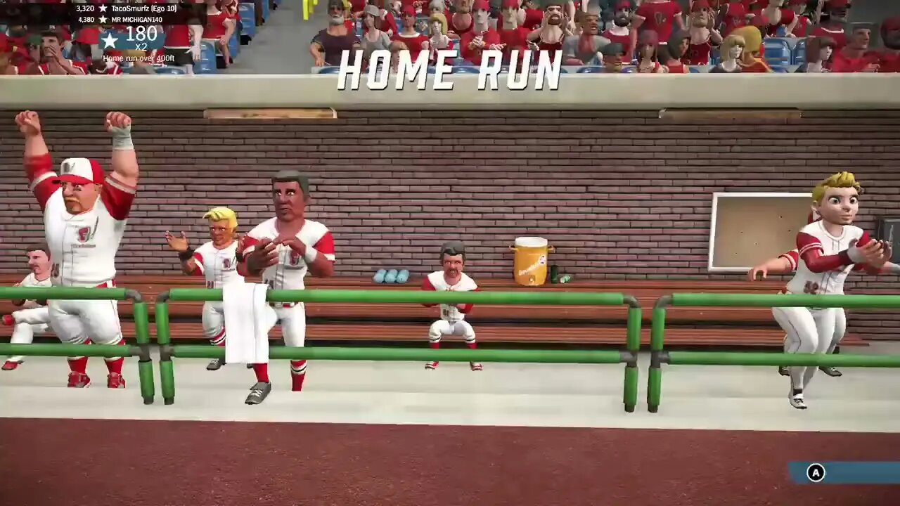 Super mega baseball. My first homerun.