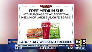 Labor Day weekend freebies