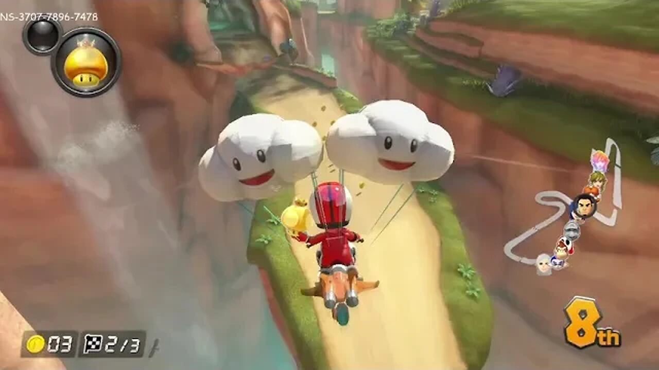 9/4/22 win on Mario Kart 8 Deluxe's Shy Guy Falls track