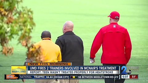 2 trainers involved in treating McNair dismissed