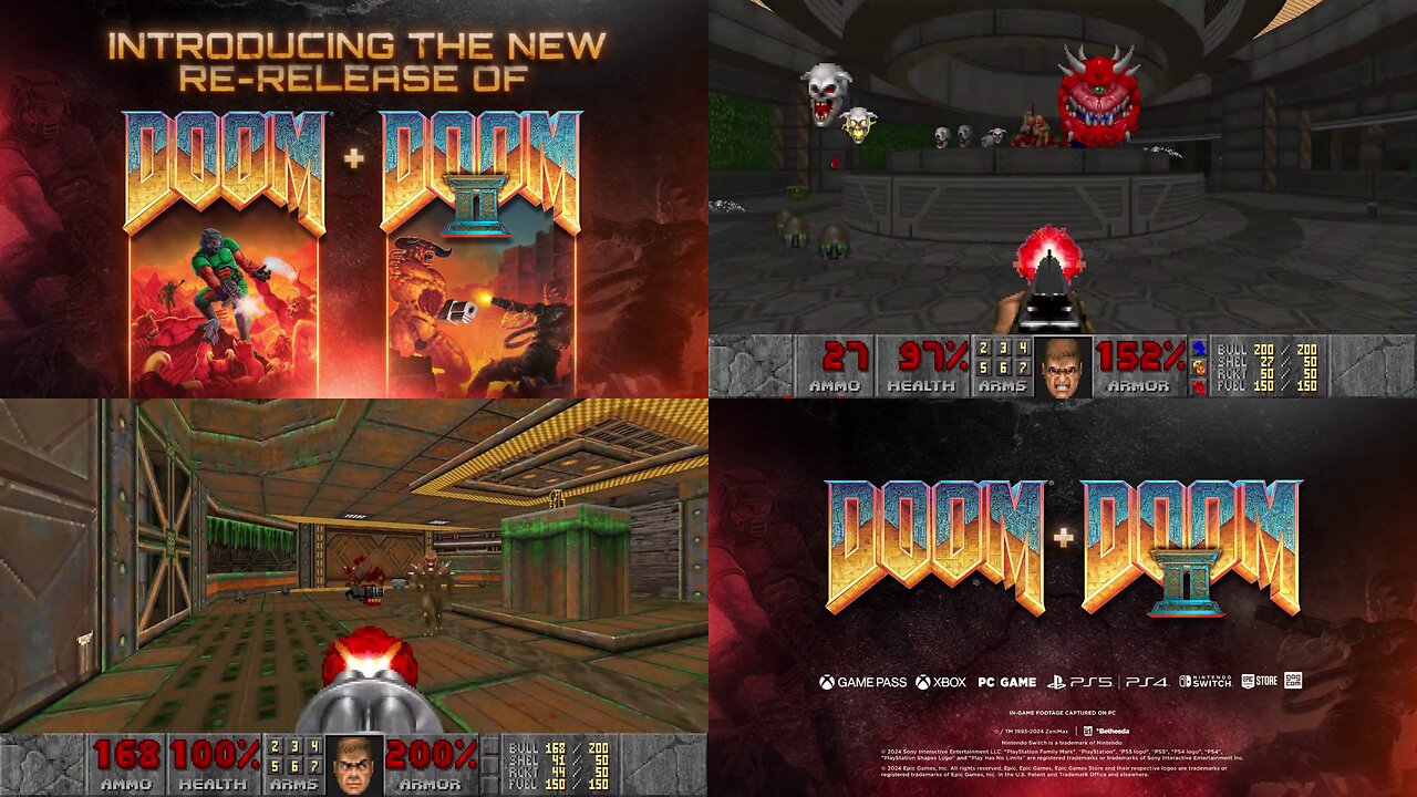 Remastered HD Versions of Doom 1 and Doom 2 Coming to Modern Consoles on the Nintendo Switch and Playstation 4