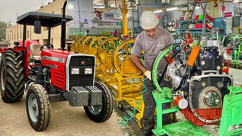 Incredible Assembling Process of Tractor Engine in Massey Factory