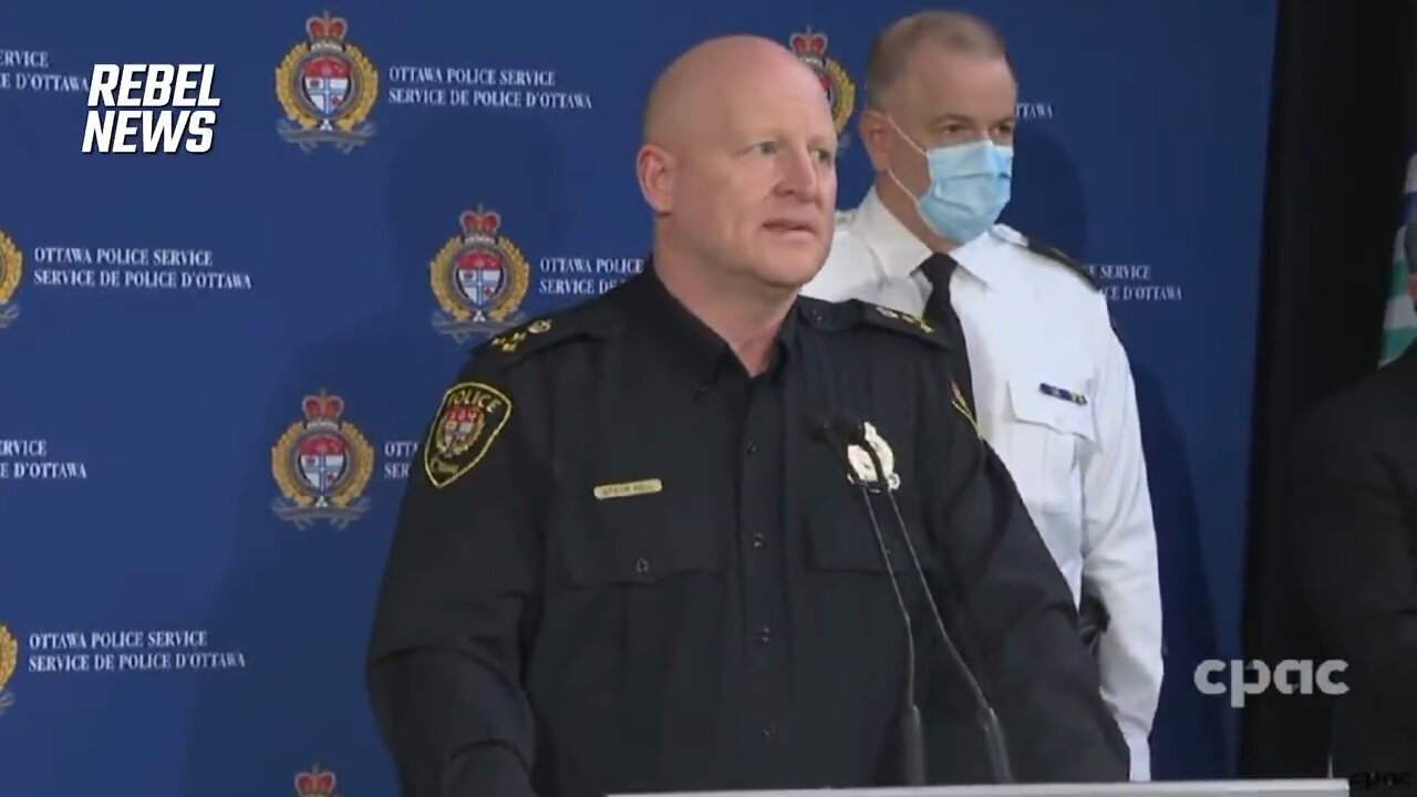 Ottawa police chief says he is unaware of the Rebel News reporter being shot in the leg w/ tear gas