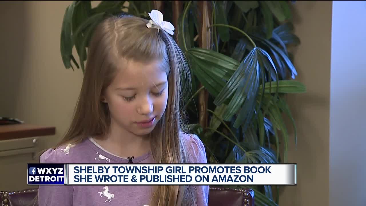 Shelby Township girl promotes book she wrote and published on Amazon