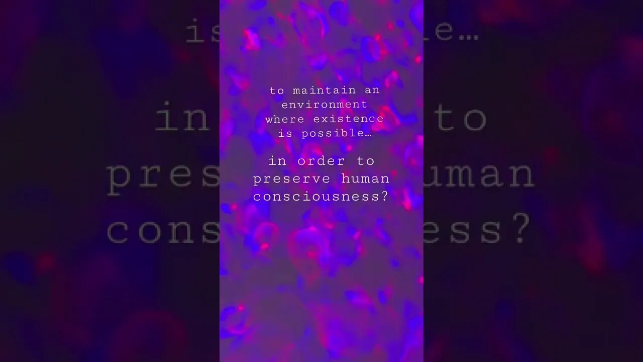 Our purpose is likely preserving knowledge & human consciousness through maintaining our environment