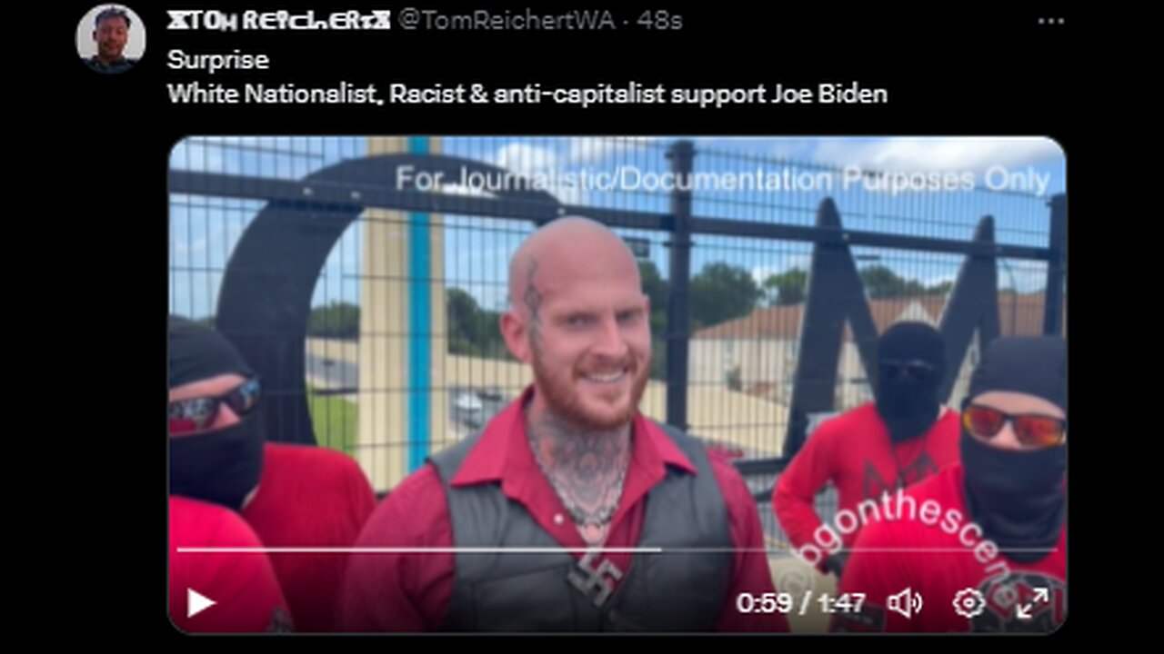 White Nationalist, Racist & anti-capitalist support Joe Biden