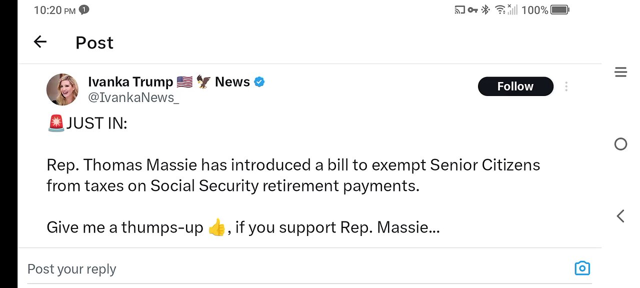 Rep. Massie SSR tax exemption?