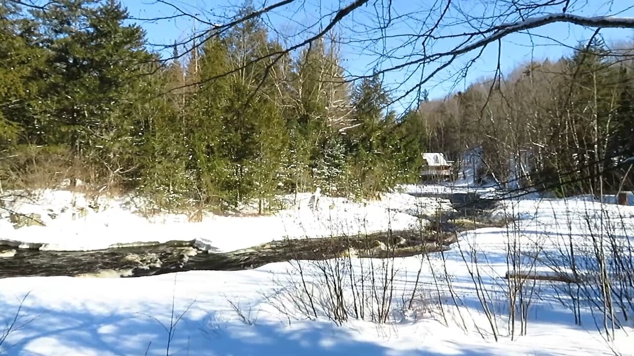 Adirondack Mountains - Beautiful Winter Day on the River Bend