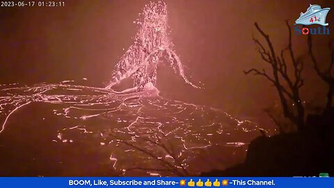 Kīlauea Volcano Live Stream - Halemaʻumaʻu crater, Realtime. 17/06/2023.