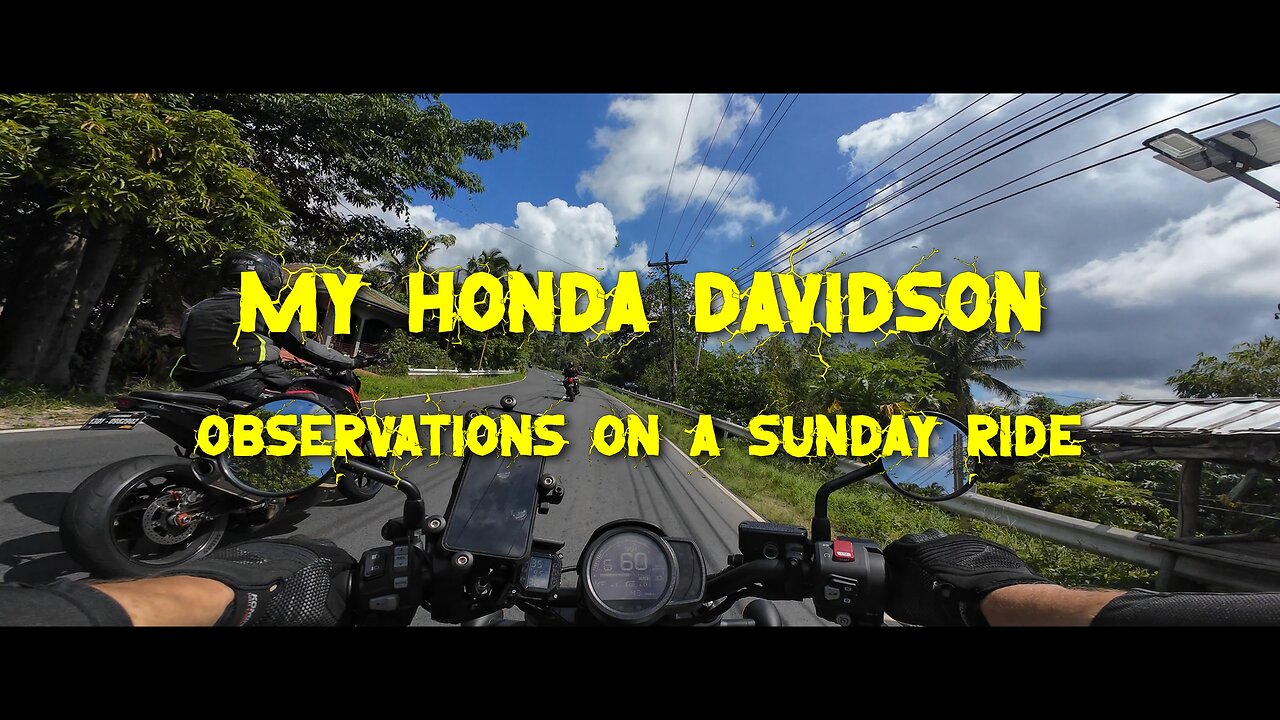 My Honda Davidson - Observations on a Sunday Ride