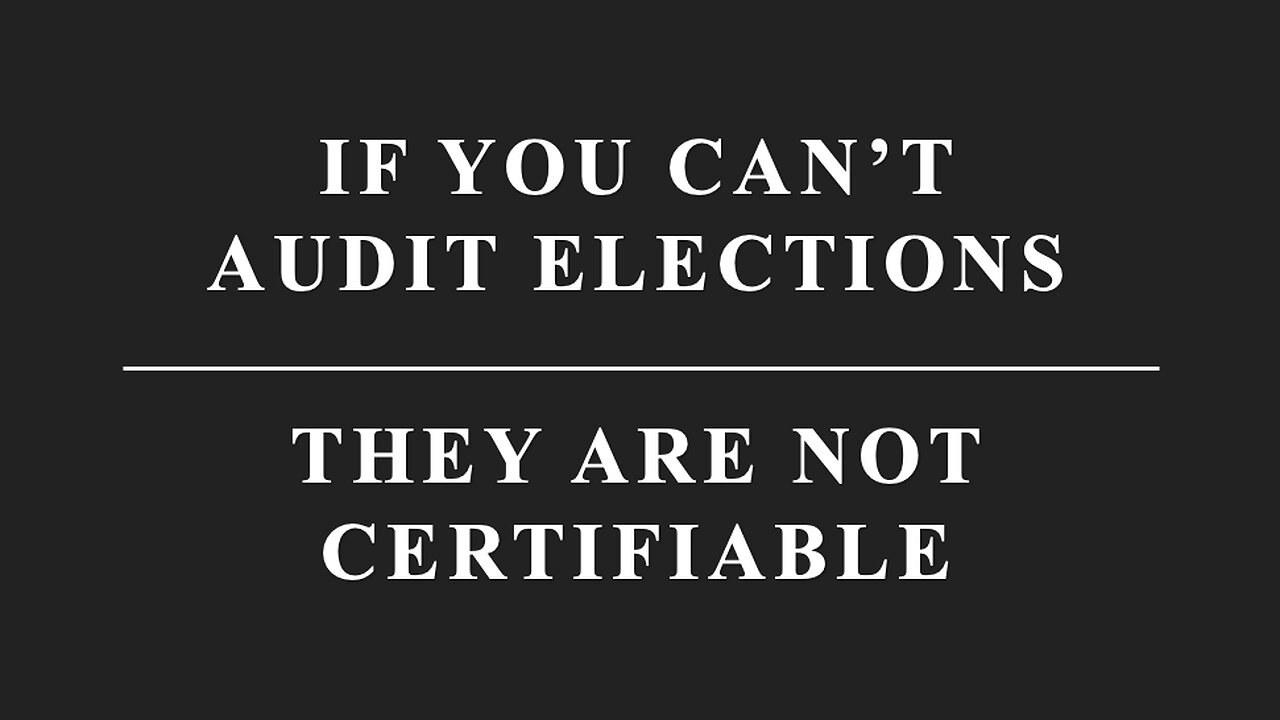 Our civil rights are violated in every state that uses machines to count our votes!