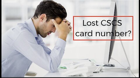 Lost CSCS card number?