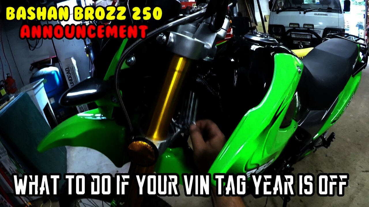 2019 Bashan Brozz 250 Check your VIN ID tag, The year may be wrong!