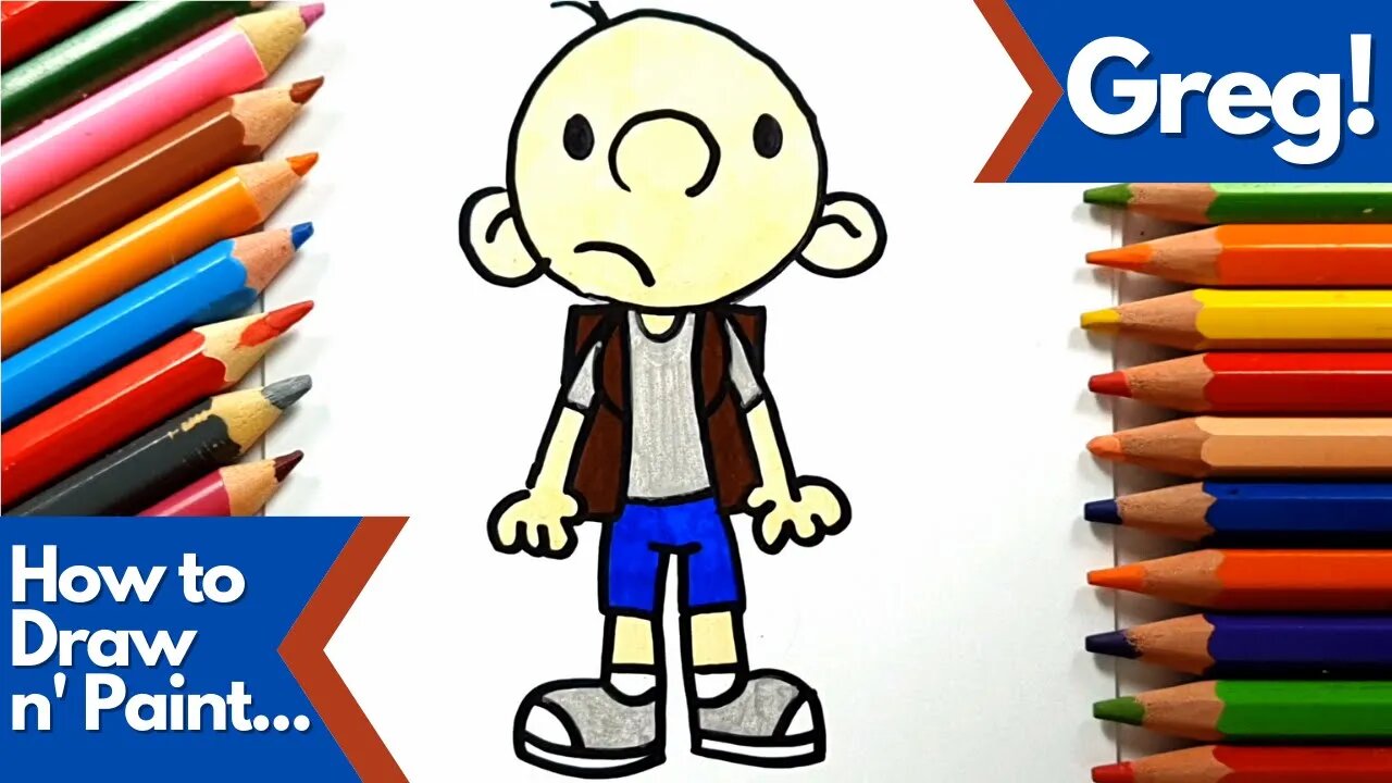 How to draw and paint Greg from Diary of a Wimpy Kid