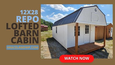 😎REPO! | 🔎12x28 REPO Lofted Barn Cabin by Graceland | 😎Electrical Package! | ⏰HURRY! | 💬MESSAGE ME