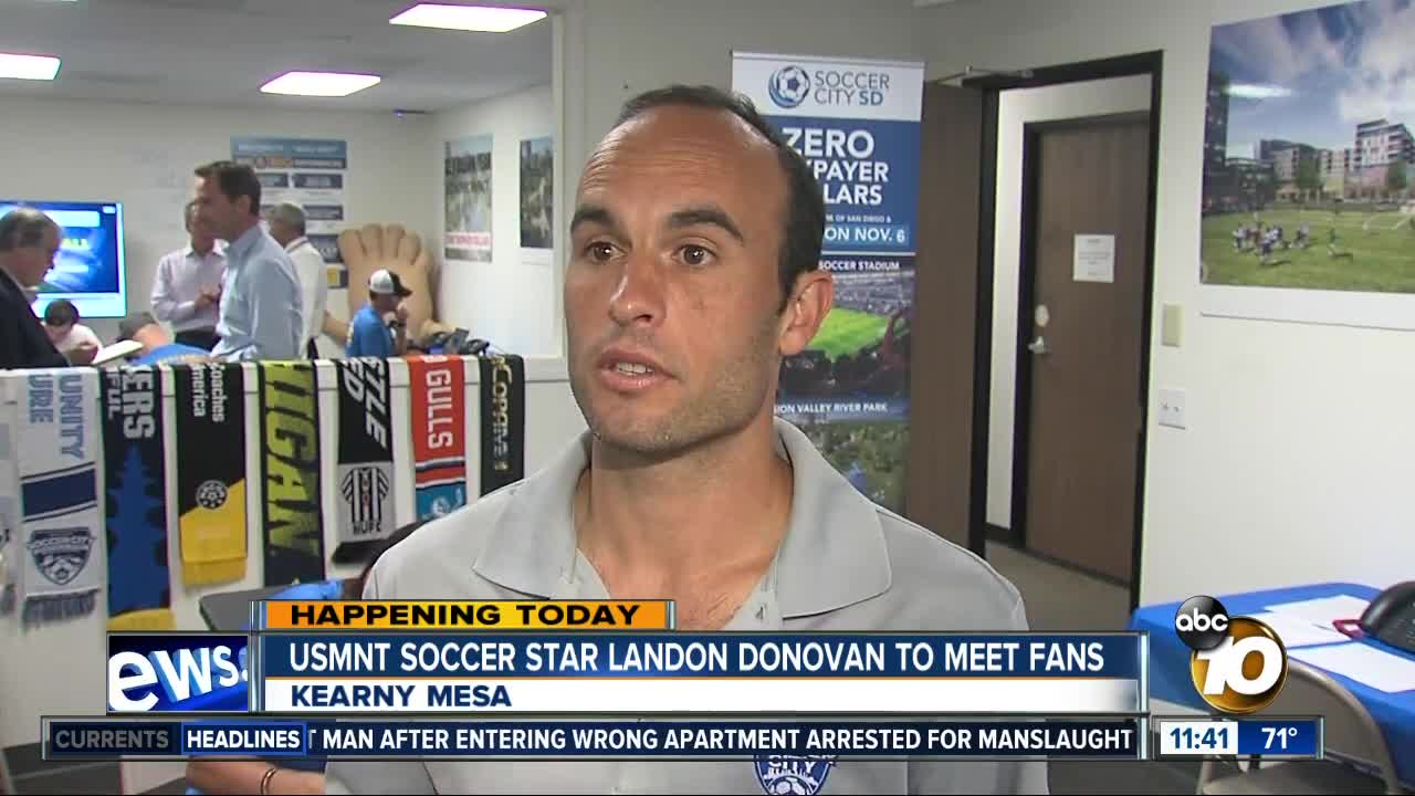 American soccer star to meet with fans in San Diego