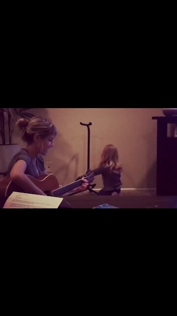 Little Girl With Angelic Voice Sings With Her Mommy