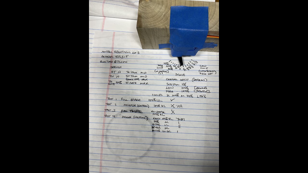 Spectrum DX3 Throttle test