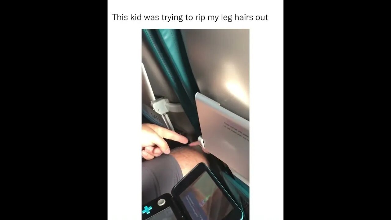 A kid trying to rip leg hairs