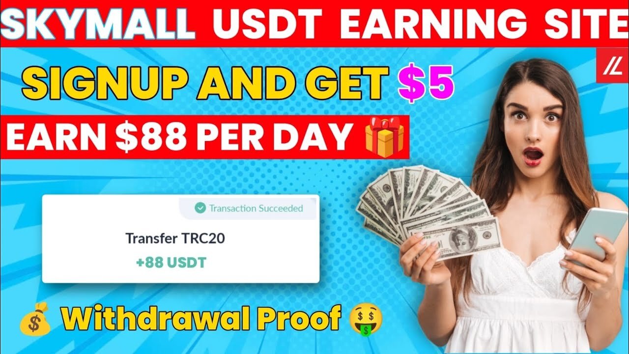 New Usdt Earning Site || Usd Site 2024 Without Investment || Usdt Earning Website