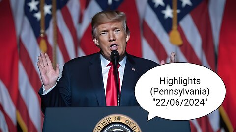 President Donald Trump Speech ❤️🔥 (Highlights) 2024 (Pennsylvania) 22/06/2024