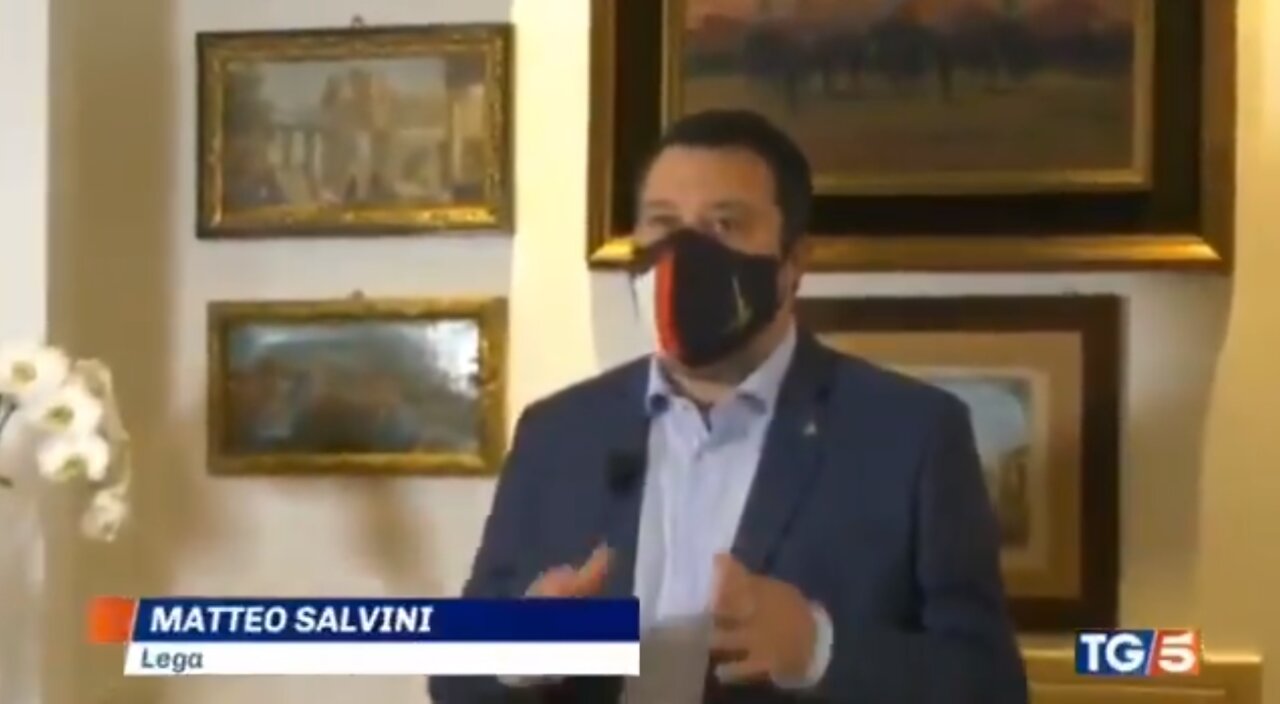 🔴 L'intervista al TG5 di Matteo Salvini (18/04/2021)