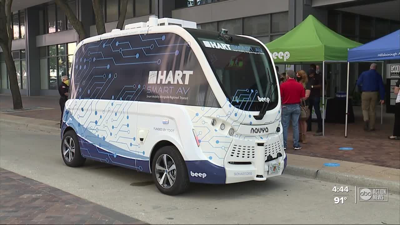 HART launching driverless shuttle in downtown Tampa