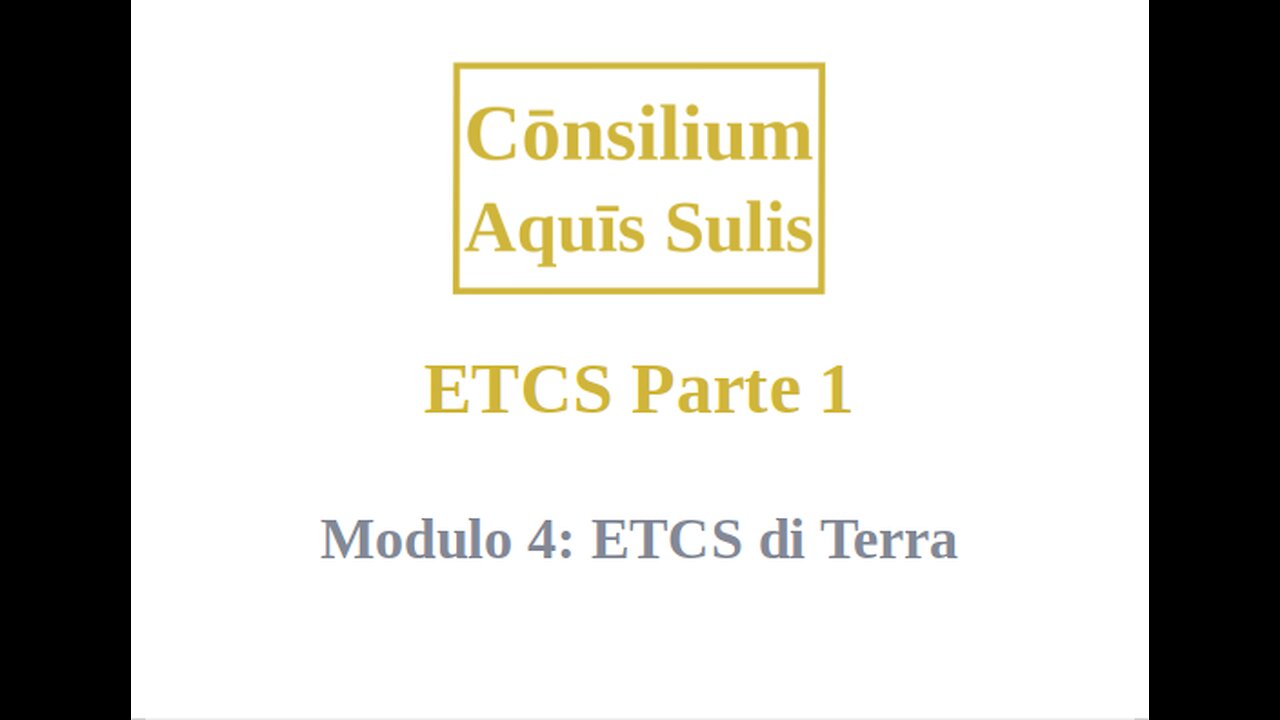 ETCS Parte 1 Modulo 4 (Italiano)