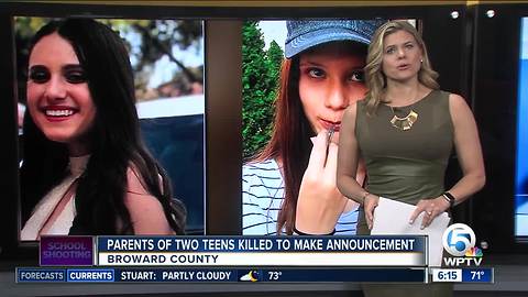 Parents of killed Parkland teens to make announcement
