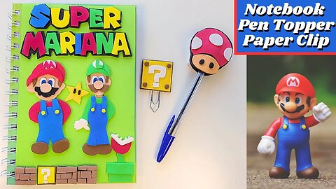 Transform Your Home Into a Super Mario World: DIY Notebook, Pencil Topper and Paperclips