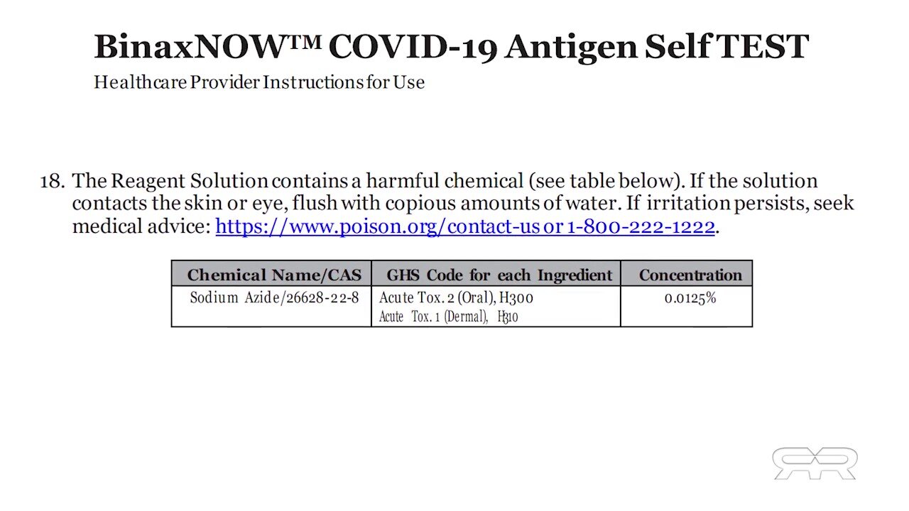 A Lethal Drug Included In Over The Counter Covid Test Kits .