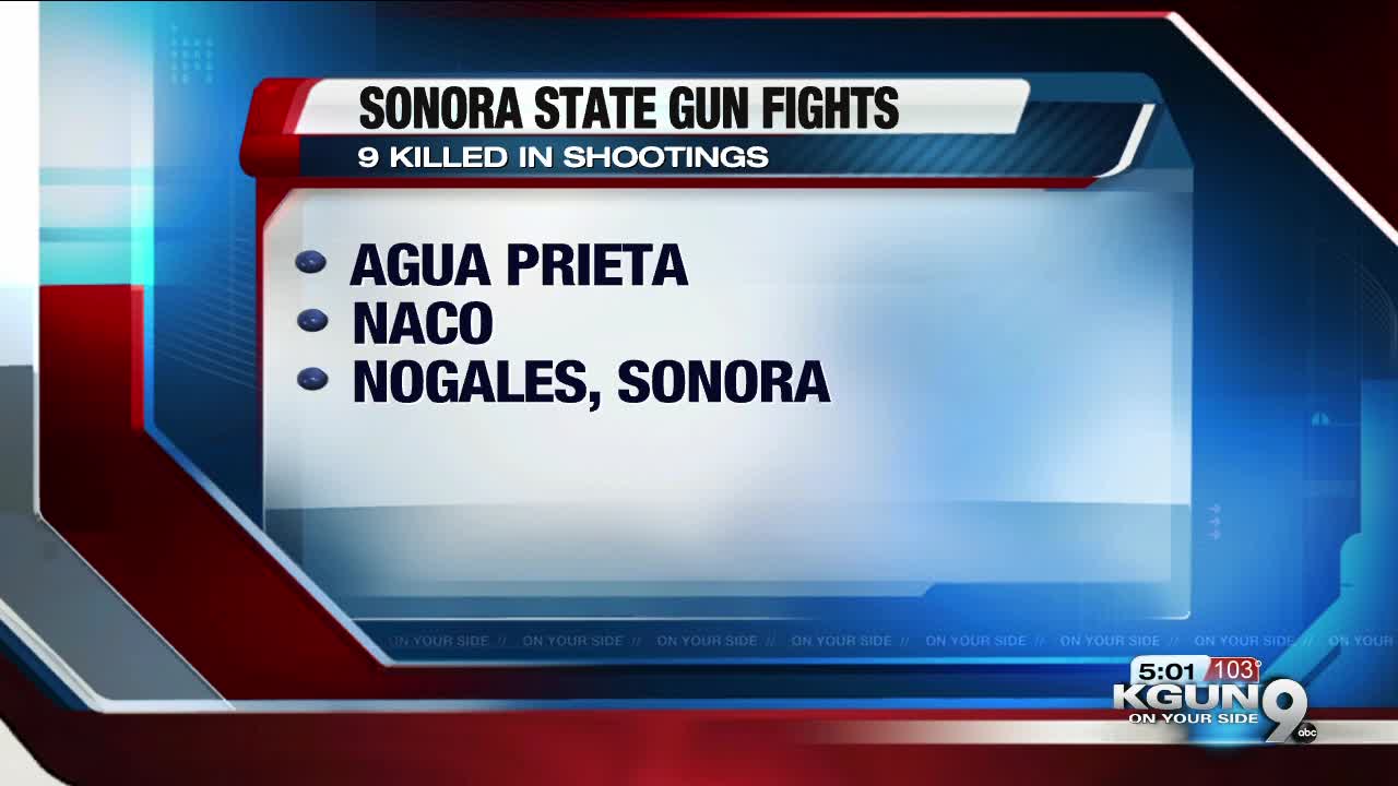 9 shot dead in 2 gunbattles in Mexico's Sonora state