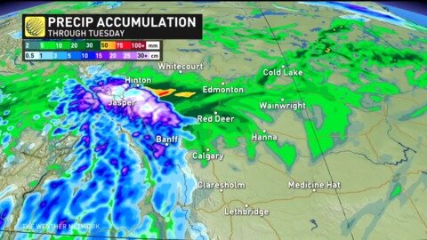 Summer-like conditions swiped from the Prairies as June snow threatens Alberta