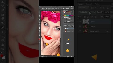 lip color change in photoshop ||tutorial photo editing#shorts #photoshop